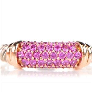 DY Pink Sapphire Cable Candy Metro Ring